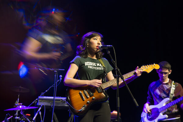 Cinema Hearts perform at George Mason's first Homecoming concert opening for Cold War Kids. Photo by Bethany Camp/Creative Services/George Mason University